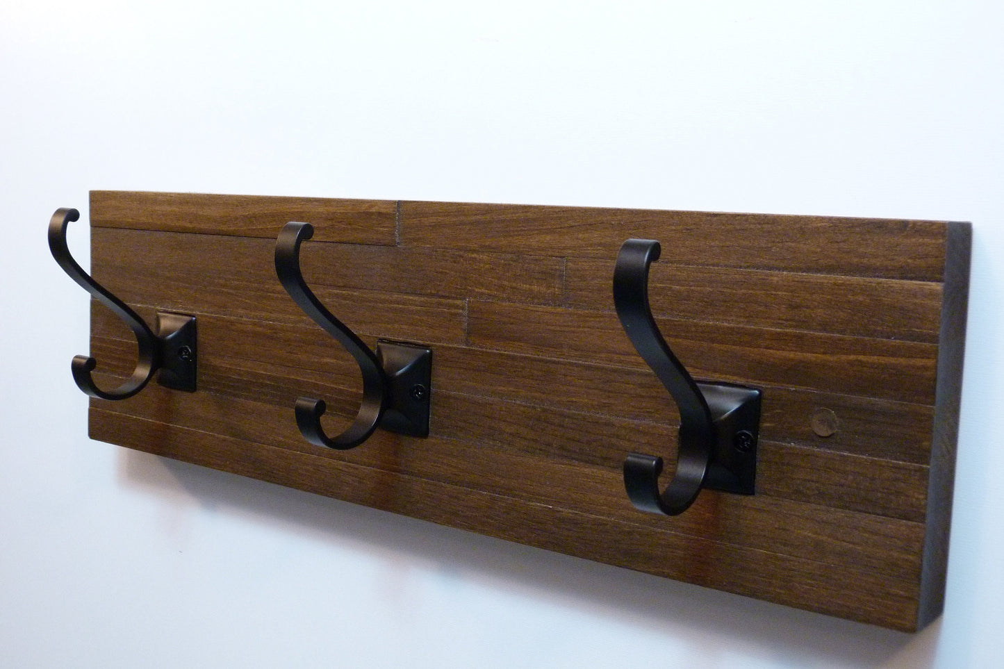 Modern and Rustic Entryway Coat Rack 18 Inches/3 hooks | Wall Coat Rack | Bathroom Towel Rack | Rustic Coat Rack