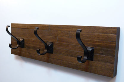 Modern and Rustic Entryway Coat Rack 18 Inches/3 hooks | Wall Coat Rack | Bathroom Towel Rack | Rustic Coat Rack