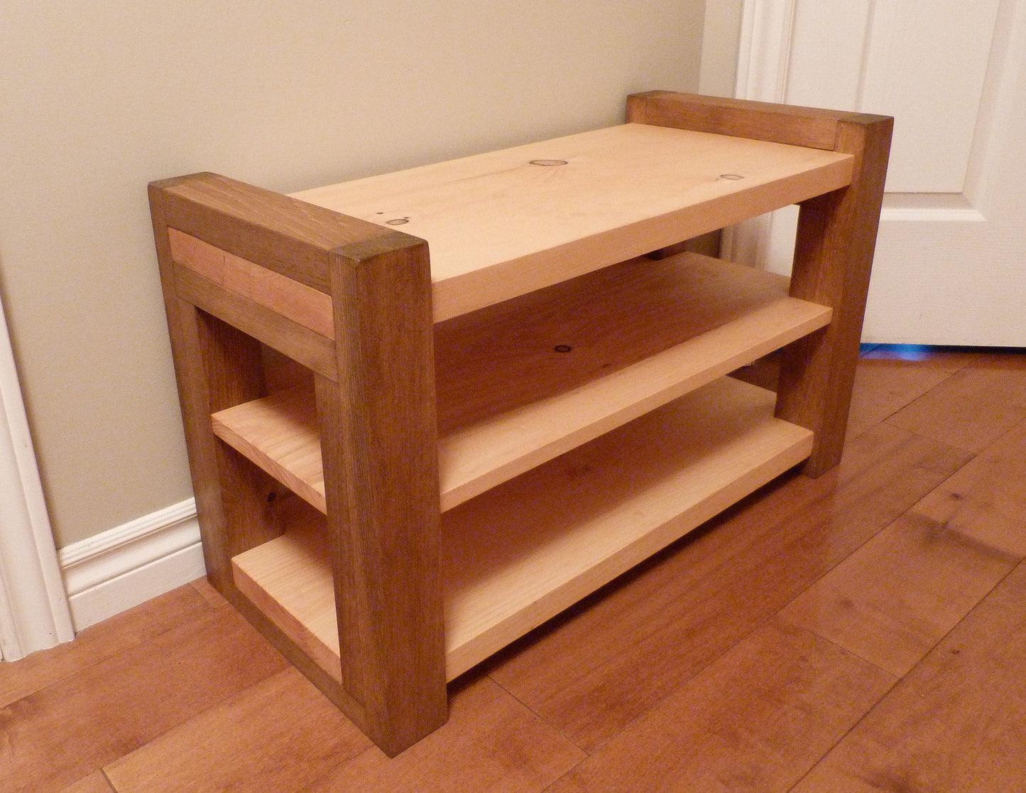30 inches Rustic Entryway Bench | Modern Entryway Bench | Bench Storage Shoe Organizer, Entryway Bench, Shoe Bench Wood
