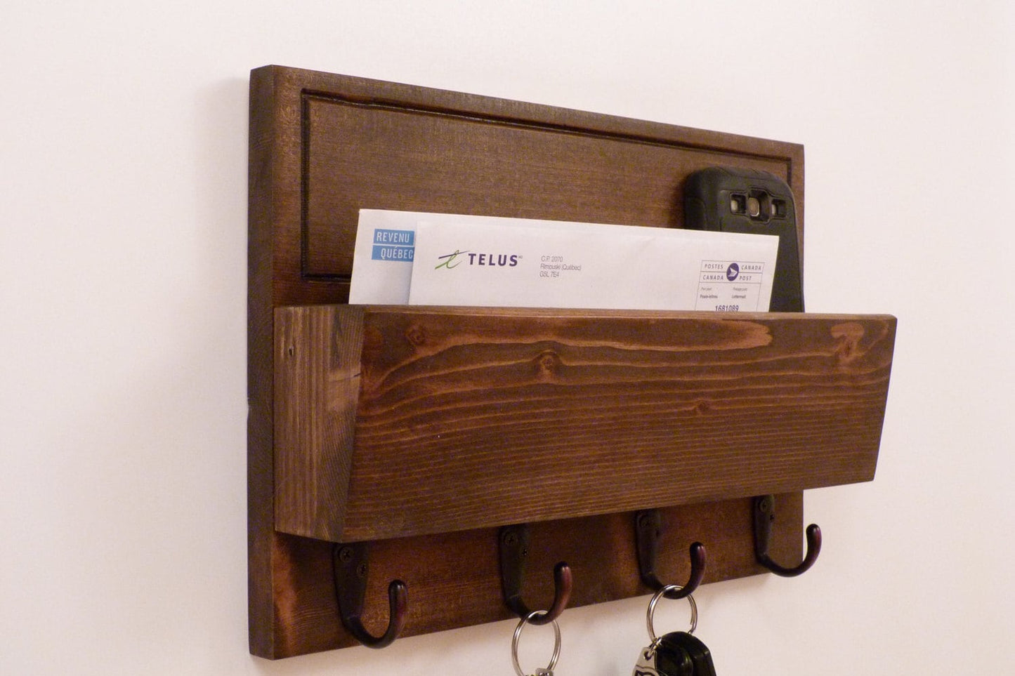 Mail Organizer Wall | Entryway Organizer, Key Rack | Key Holder | Rustic Key Rack | Mail and Key Holder | Mail and Key Organizer