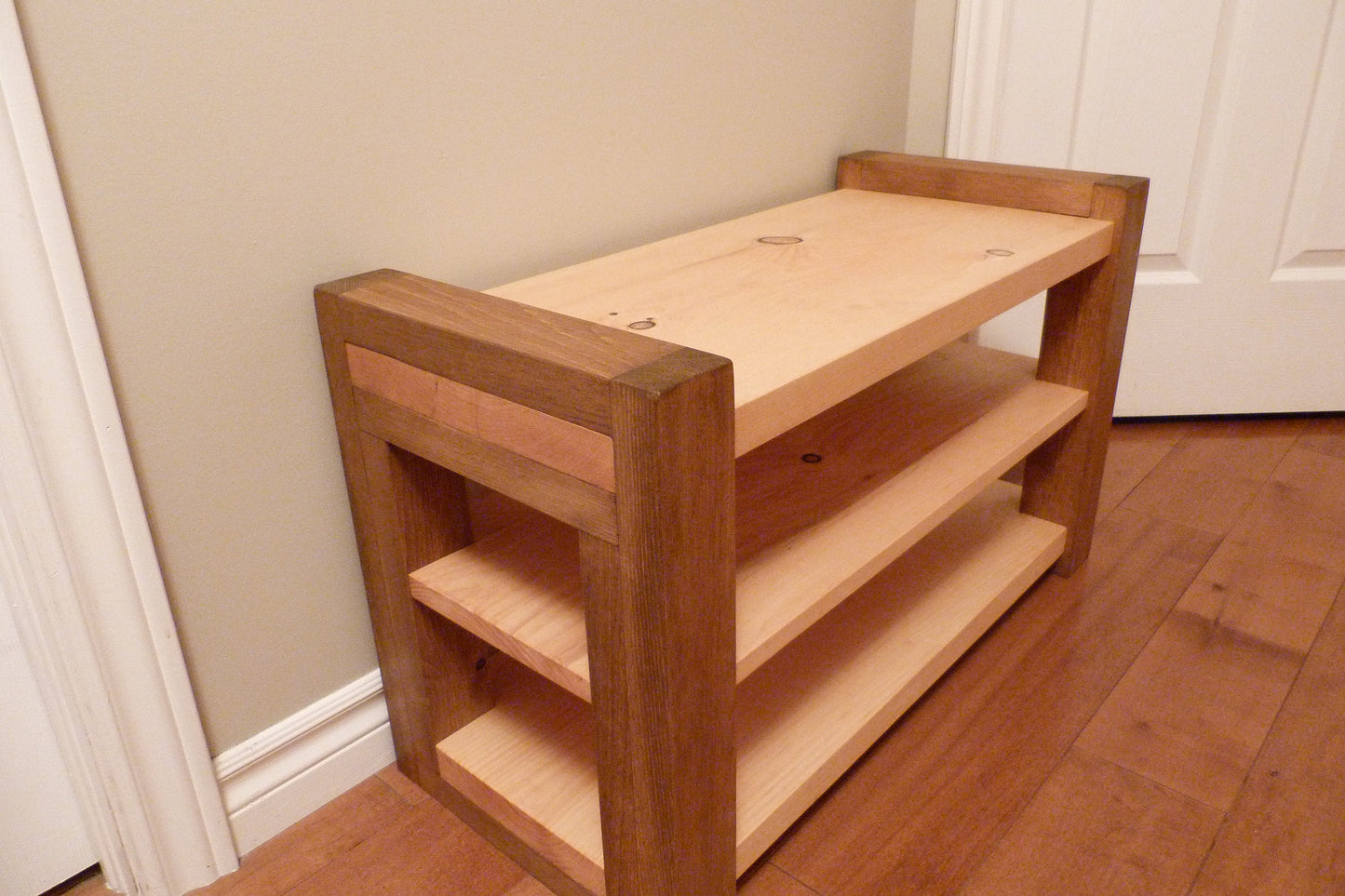 30 inches Rustic Entryway Bench | Modern Entryway Bench | Bench Storage Shoe Organizer, Entryway Bench, Shoe Bench Wood