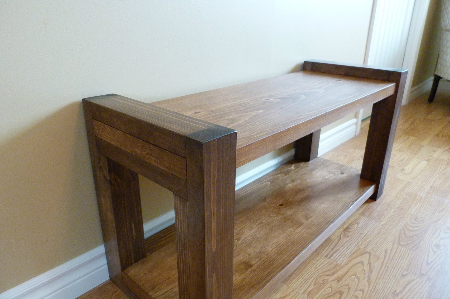 36 inches Rustic Entryway Bench | Modern Entryway Bench | Bench Storage | Shoe Organizer | Entryway Bench | Shoe Bench Wood