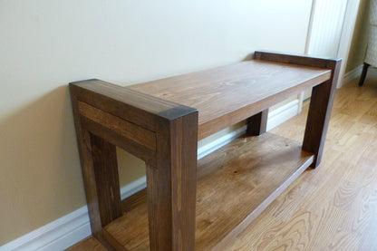 36 inches Rustic Entryway Bench | Modern Entryway Bench | Bench Storage | Shoe Organizer | Entryway Bench | Shoe Bench Wood