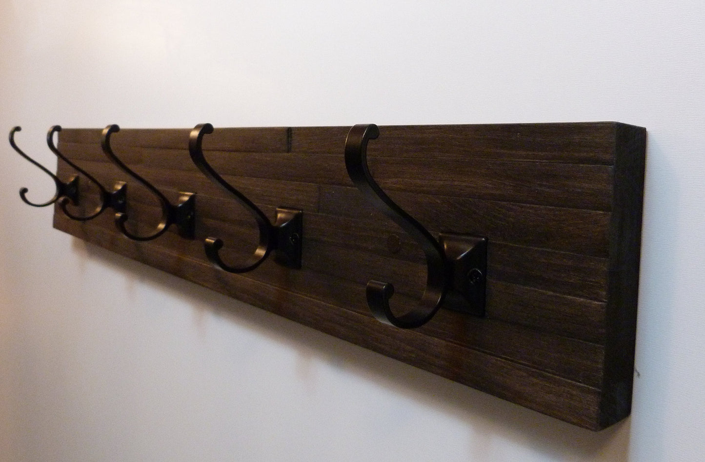 Modern and Rustic Entryway Coat Rack 30 Inches/5 hooks | Wall Coat Rack | Bathroom Towel Rack | Rustic Coat Rack
