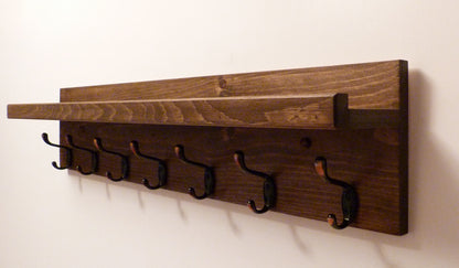 Coat Rack with Ledge | Wall Coat Rack | Coat Rack with Shelf | Shelf with Ledge