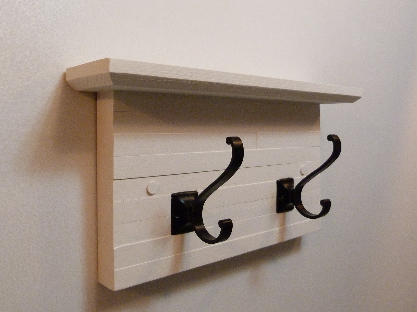 Modern and Rustic Entryway | Hallway or Mudroom Coat Rack 14 Inches/2 hooks | Wall Coat Rack | Bathroom Towel Rack