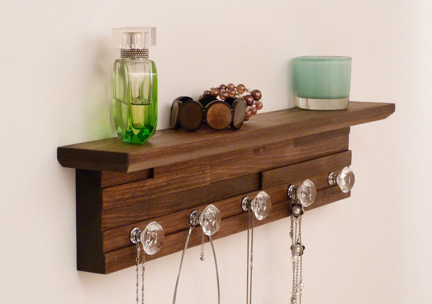 22 inches/5 knobs Jewelry Organizer With Shelf | Necklace Holder | Bracelet Holder
