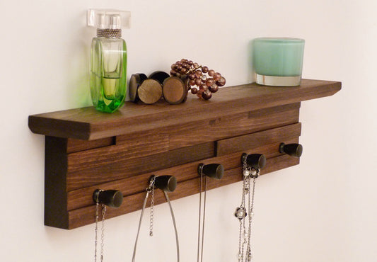 22 inches/5 knobs Jewelry Organizer With Shelf | Necklace Holder | Bracelet Holder