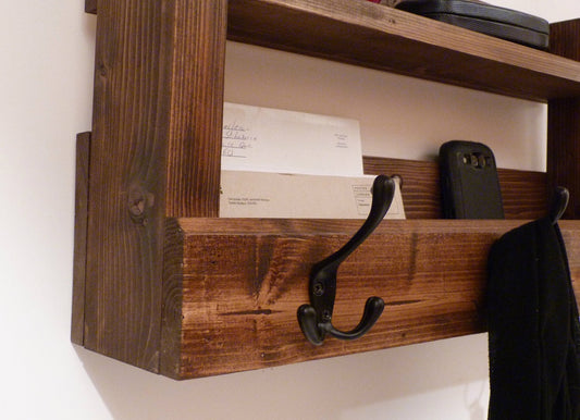 Entryway Coat Rack | Coat Rack with Shelf | Coat Rack with Storage | Wall Coat Rack | Rustic Coat Rack | Entryway Organizer