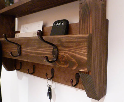 Entryway Coat Rack | Coat Rack with Shelf | Coat Rack with Storage | Wall Coat Rack | Rustic Coat Rack | Entryway Organizer