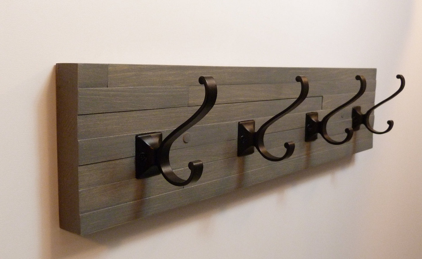 Modern and Rustic Entryway Coat Rack 24 Inches/4 hooks | Wall Coat Rack | Bathroom Towel Rack | Rustic Coat Rack