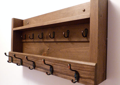 Entryway Organizer | Coat Rack with Shelf | Wall Coat Rack | Rustic Coat Rack | Entryway coat Rack