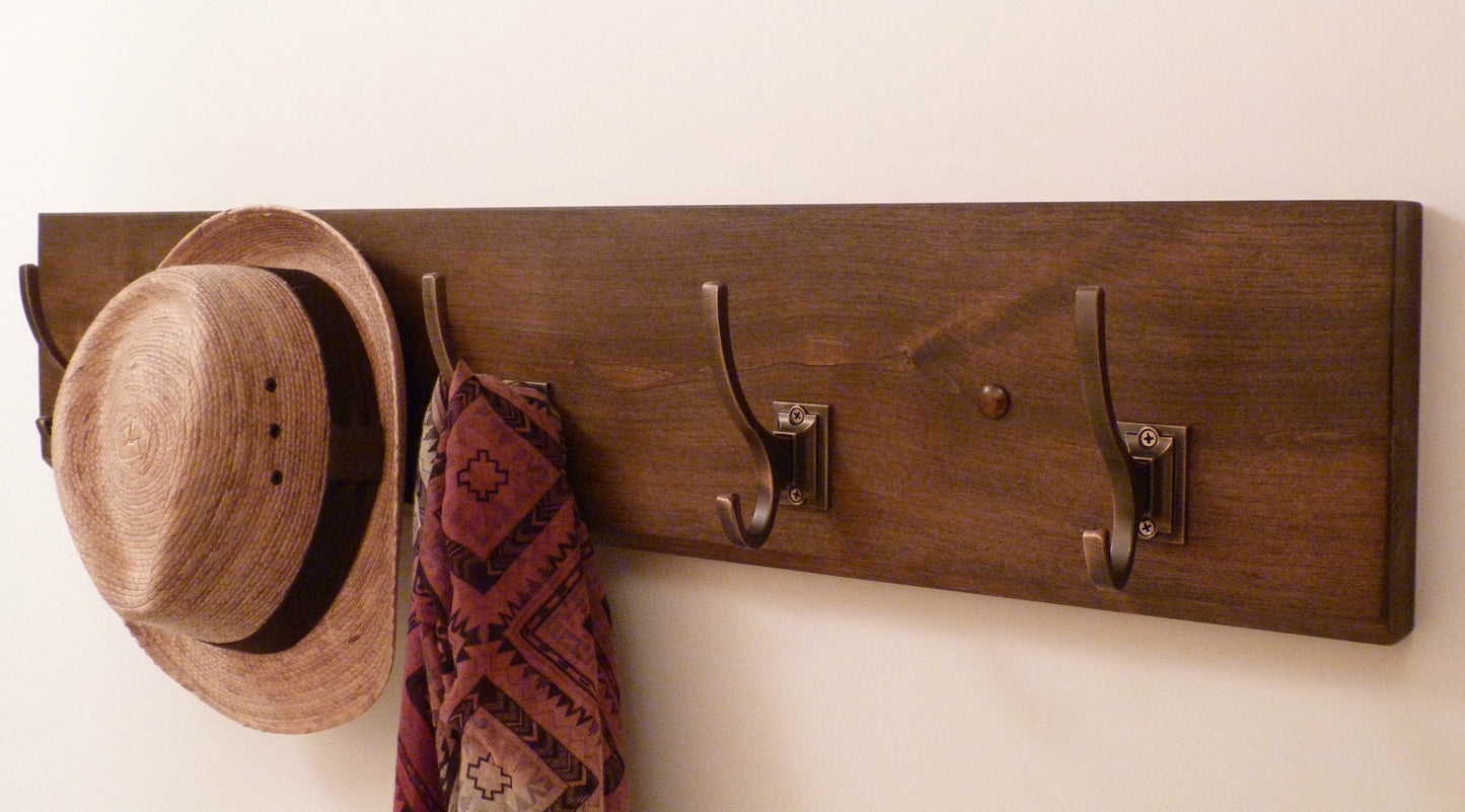 Massy Entryway  Hallway or Mudroom Coat Rack | Wall Coat Rack | Rustic Coat Rack