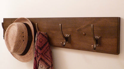 Massy Entryway  Hallway or Mudroom Coat Rack | Wall Coat Rack | Rustic Coat Rack