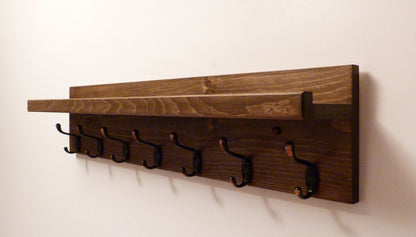 Coat Rack with Ledge | Wall Coat Rack | Coat Rack with Shelf | Shelf with Ledge