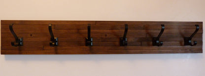 Modern and Rustic Entryway Coat Rack 36 Inches/6 hooks | Wall Coat Rack | Bathroom Towel Rack | Rustic Coat Rack