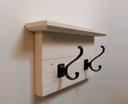 Modern and Rustic Entryway | Hallway or Mudroom Coat Rack 14 Inches/2 hooks | Wall Coat Rack | Bathroom Towel Rack