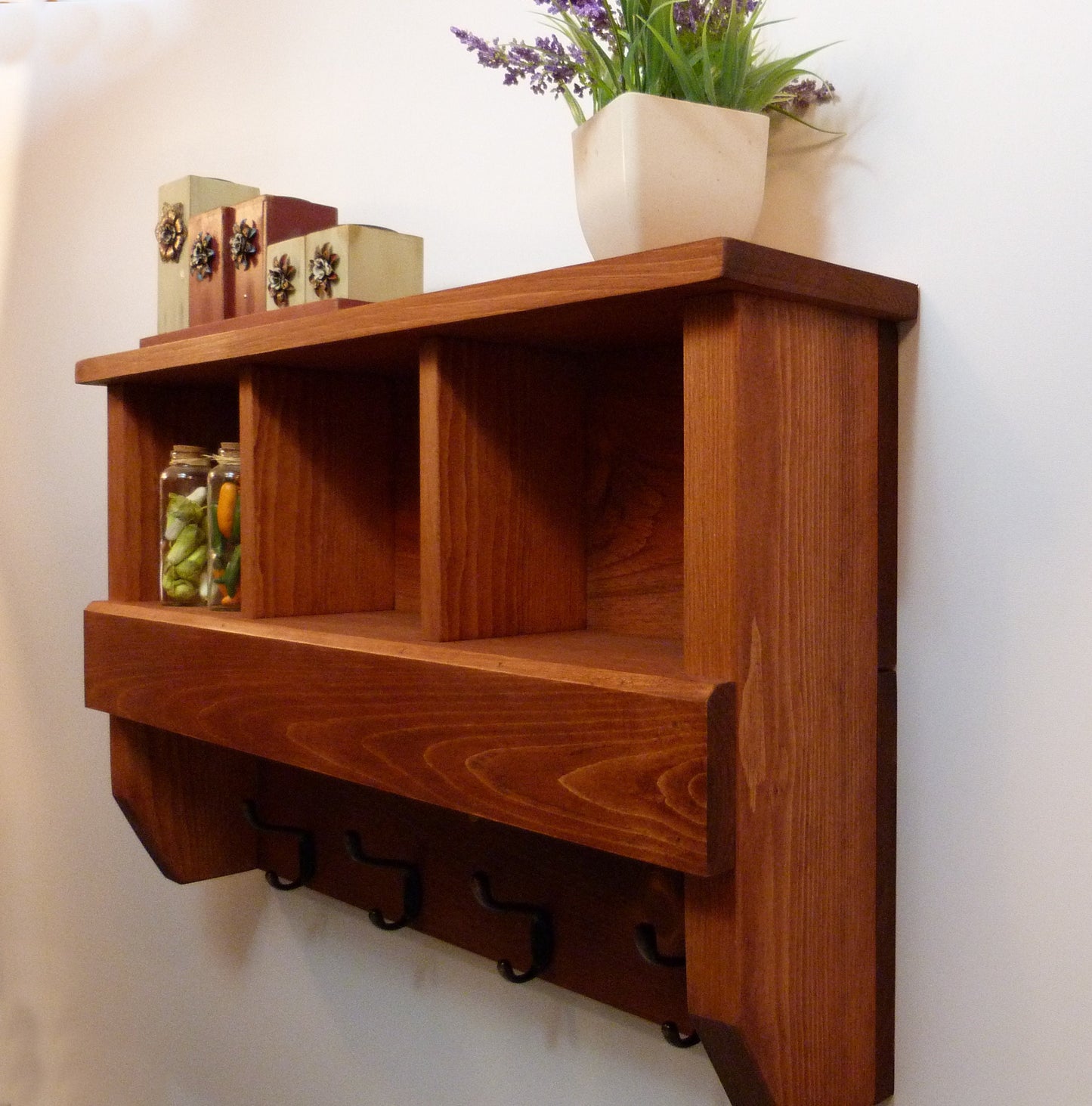Entryway Coat Rack with Cubbies | Coat Rack with Shelf | Coat Rack with Storage | Wall Coat Rack | Rustic Coat Rack | Entryway Organizer
