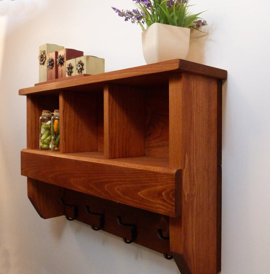 Entryway Coat Rack with Cubbies | Coat Rack with Shelf | Coat Rack with Storage | Wall Coat Rack | Rustic Coat Rack | Entryway Organizer