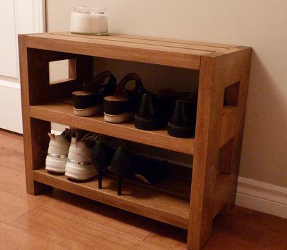 24 inches Rustic Shoe Rack 3 levels | Shoe Storage | Shoe Organizer | Shoe Cabinet | Shoe Rack Wood