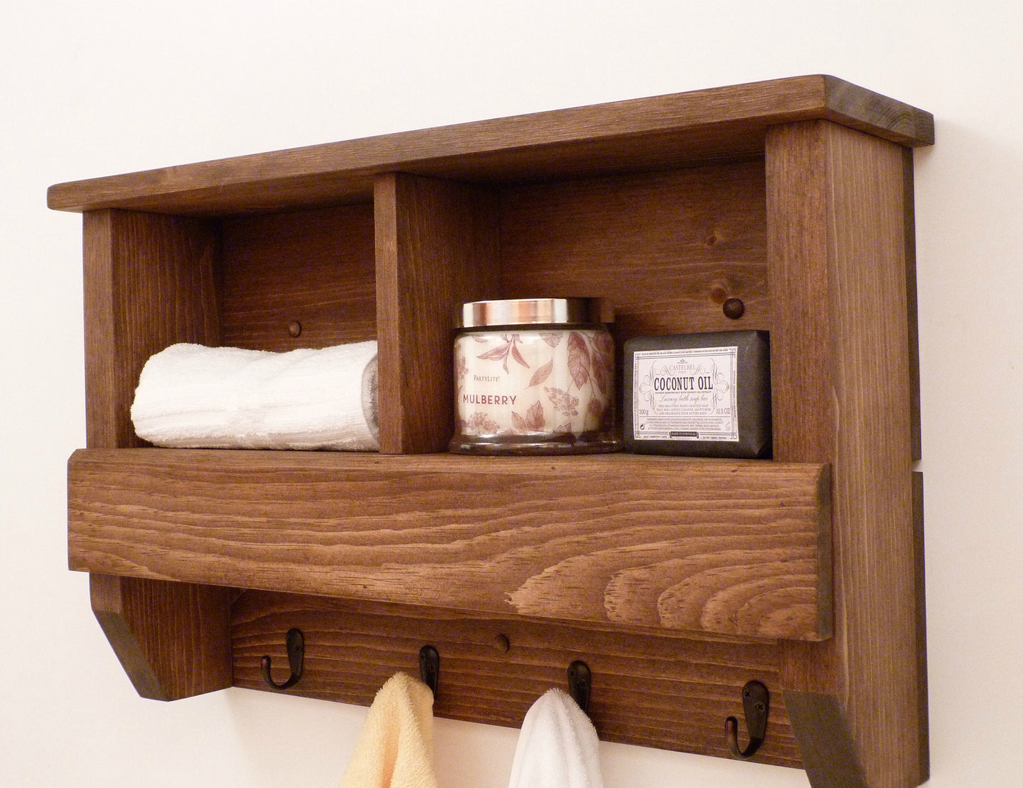 Bathroom Towel Rack | Towel Rack or Coat Rack with Cubbies