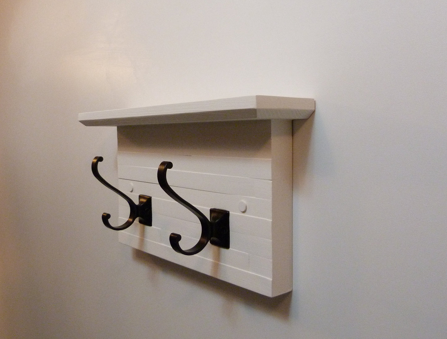 Modern and Rustic Entryway | Hallway or Mudroom Coat Rack 14 Inches/2 hooks | Wall Coat Rack | Bathroom Towel Rack