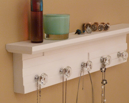 22 inches/5 knobs Jewelry Organizer With Shelf | Necklace Holder | Bracelet Holder