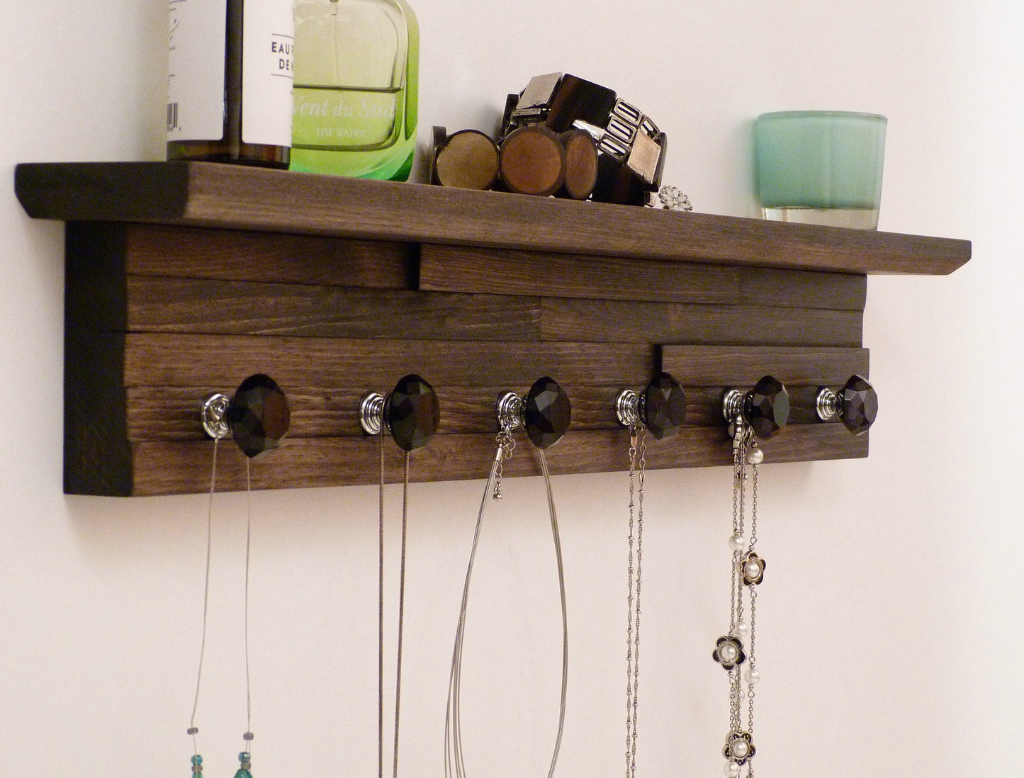 26 inches/6 knobs Jewelry Organizer With Shelf | Necklace Holder | Bracelet Holder
