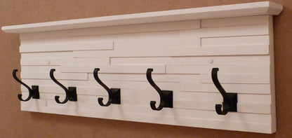Modern and Rustic Entryway | Hallway or Mudroom Coat Rack 32 Inches/5 hooks | Wall Coat Rack | Bathroom Towel Rack