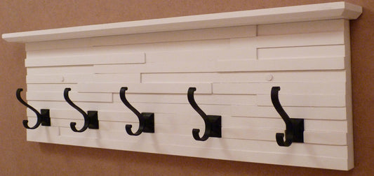 Modern and Rustic Entryway | Hallway or Mudroom Coat Rack 32 Inches/5 hooks | Wall Coat Rack | Bathroom Towel Rack