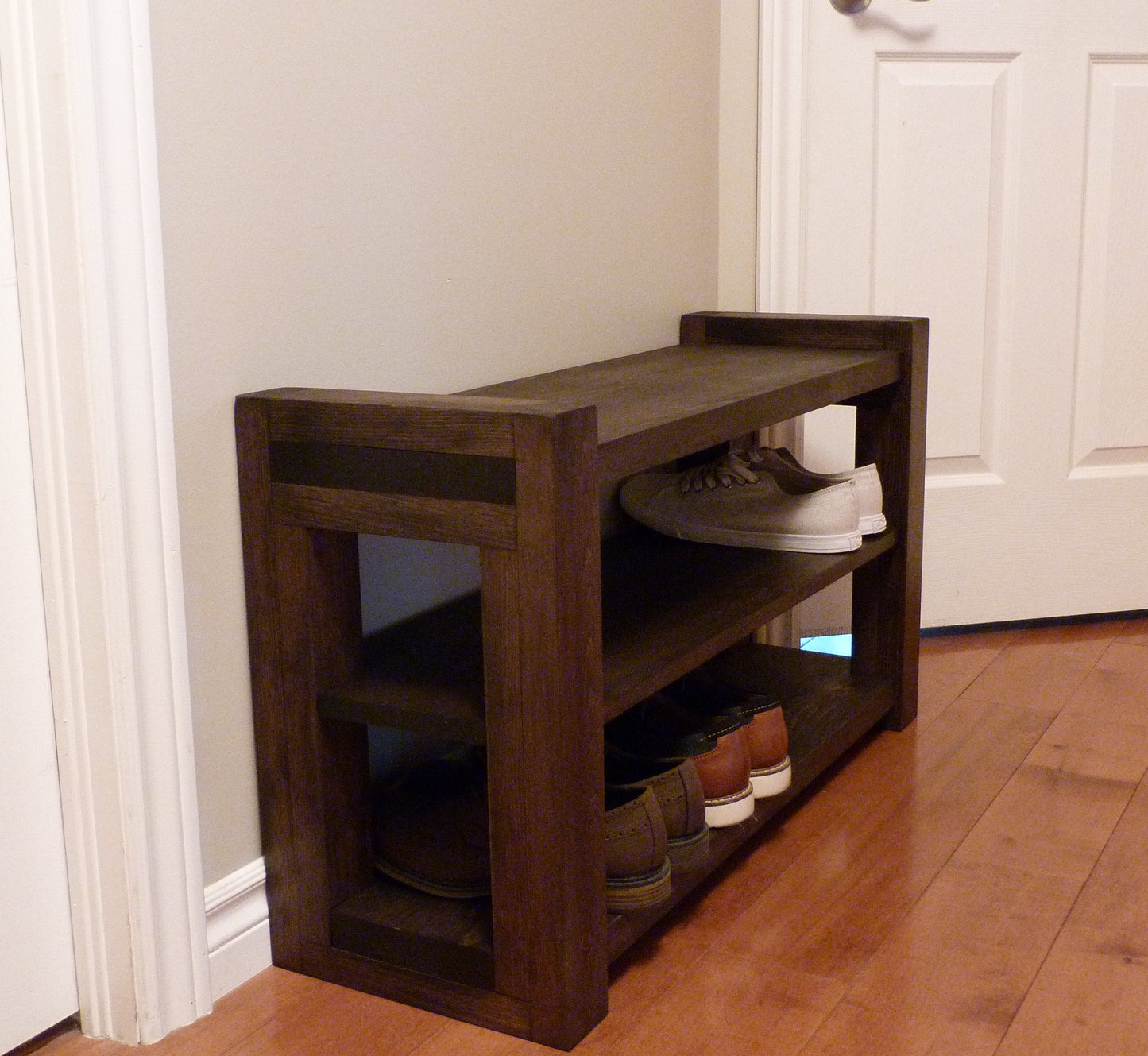 36 inches Rustic Entryway Bench | Modern Entryway Bench | Bench Storage | Shoe Organizer | Entryway Bench | Shoe Bench Wood