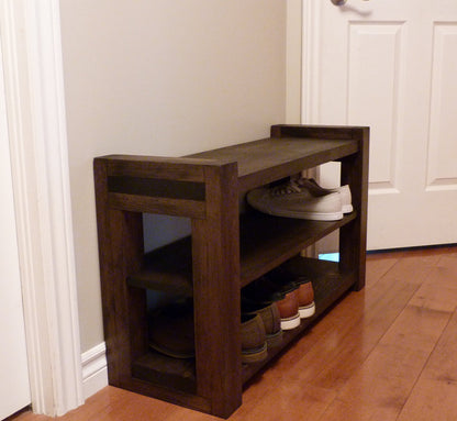 36 inches Rustic Entryway Bench | Modern Entryway Bench | Bench Storage | Shoe Organizer | Entryway Bench | Shoe Bench Wood