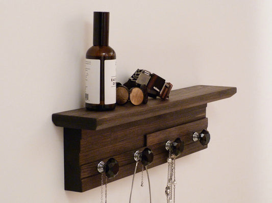 18 inches/4 knobs Jewelry Organizer With Shelf | Necklace Holder | Bracelet Holder