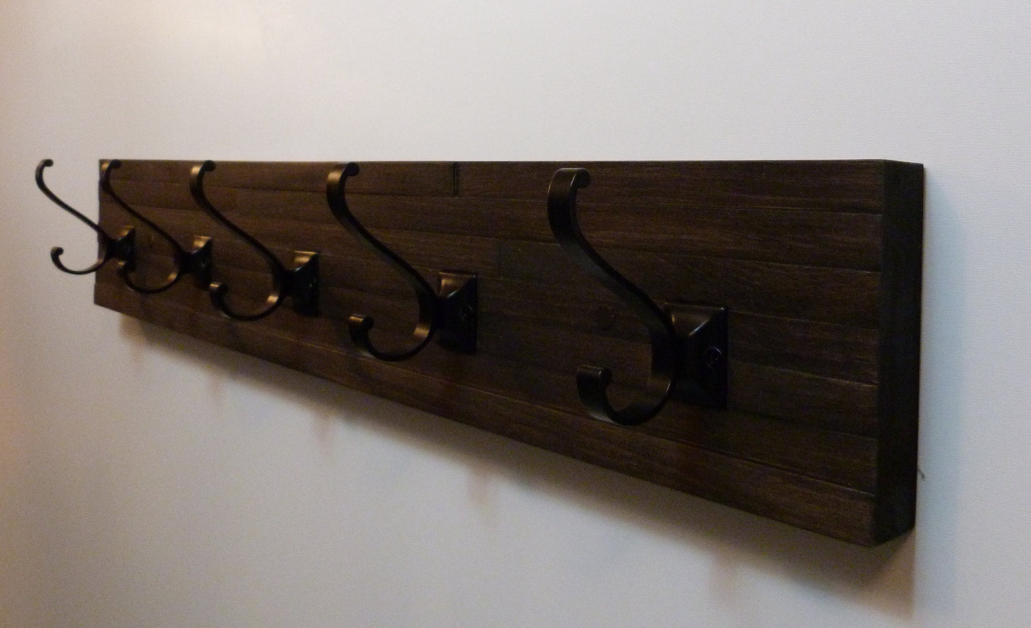 Modern and Rustic Entryway Coat Rack 30 Inches/5 hooks | Wall Coat Rack | Bathroom Towel Rack | Rustic Coat Rack