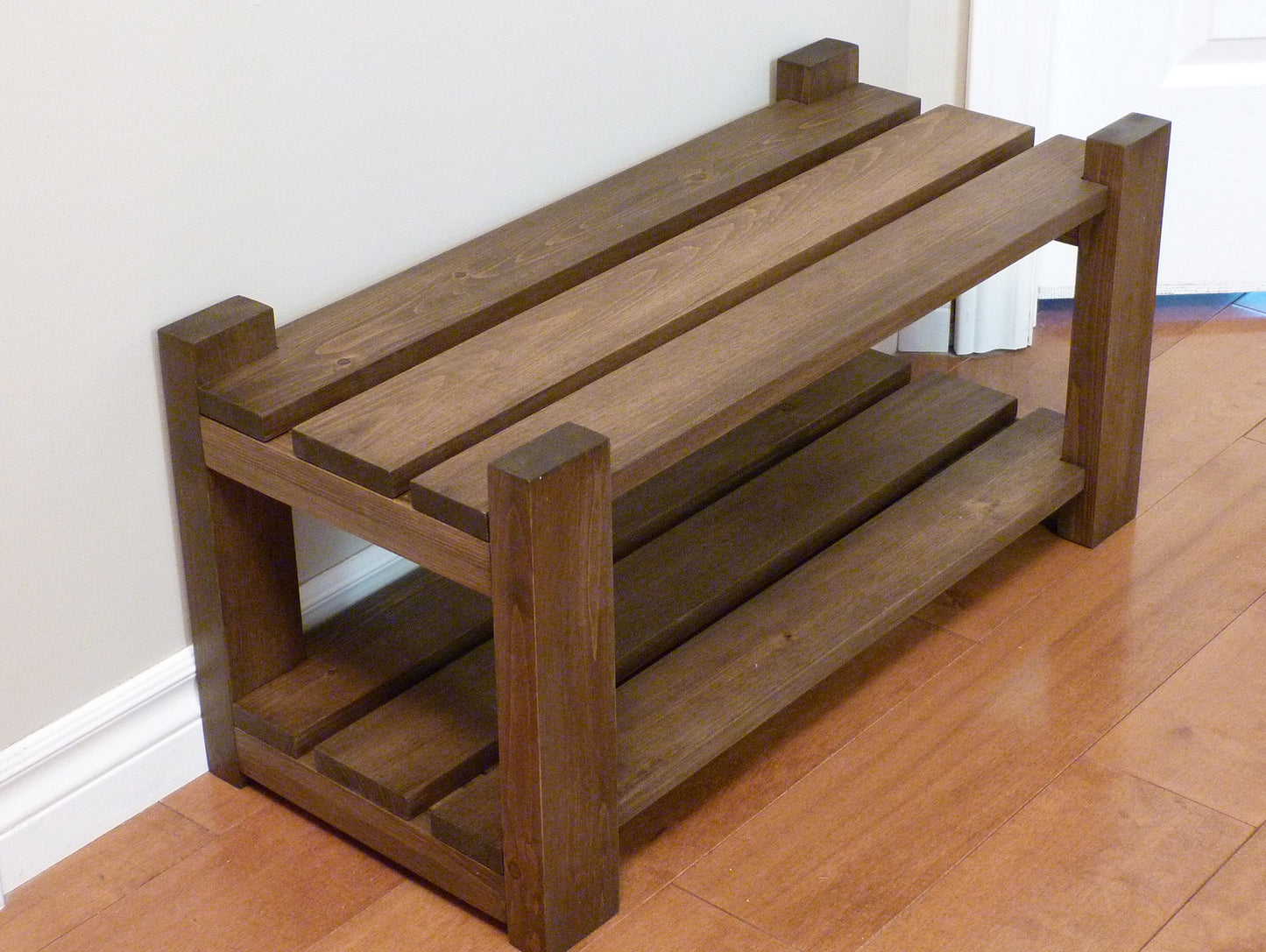 Shoe Rack-2 levels / with length options | Shoe Storage | Shoe Organizer | Shoe Cabinet | Shoe Rack Wood