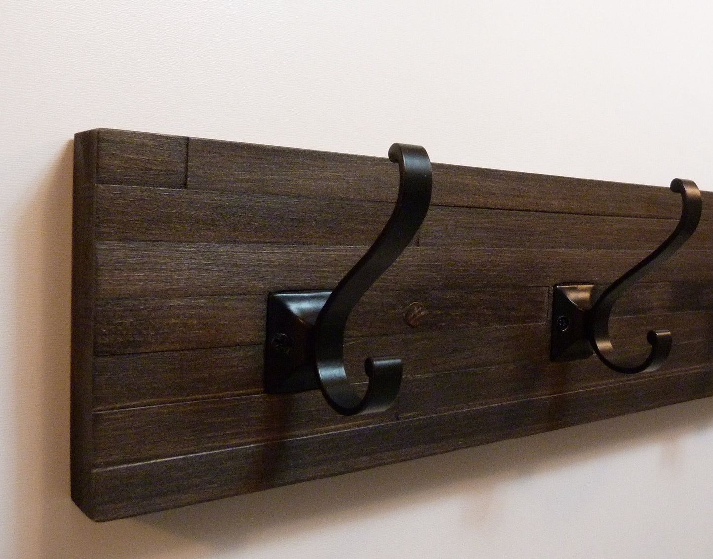 Modern and Rustic Entryway Coat Rack 24 Inches/4 hooks | Wall Coat Rack | Bathroom Towel Rack | Rustic Coat Rack