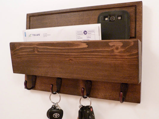 Mail Organizer Wall | Entryway Organizer, Key Rack | Key Holder | Rustic Key Rack | Mail and Key Holder | Mail and Key Organizer