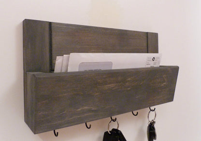 Mail Organizer | Wall Mail Rack | Entryway Organizer | Key Holder | Rustic Key Rack | Mail and Key Holder | Mail and Key Organizer