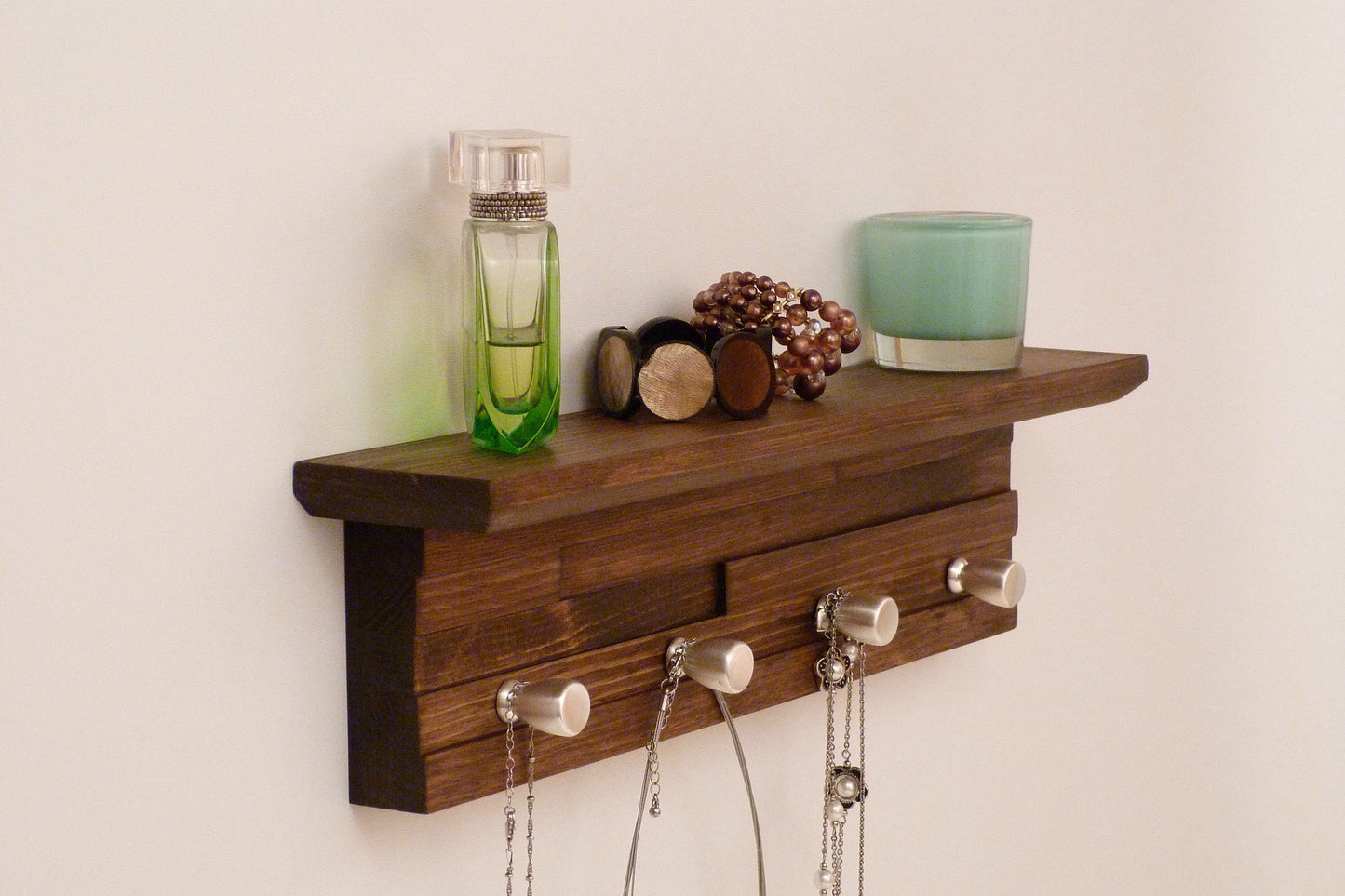 18 inches/4 knobs Jewelry Organizer With Shelf | Necklace Holder | Bracelet Holder