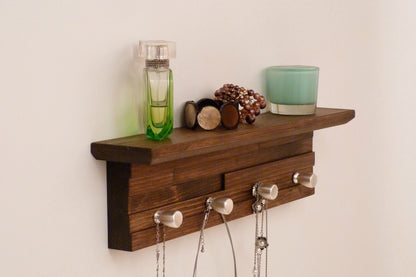 18 inches/4 knobs Jewelry Organizer With Shelf | Necklace Holder | Bracelet Holder