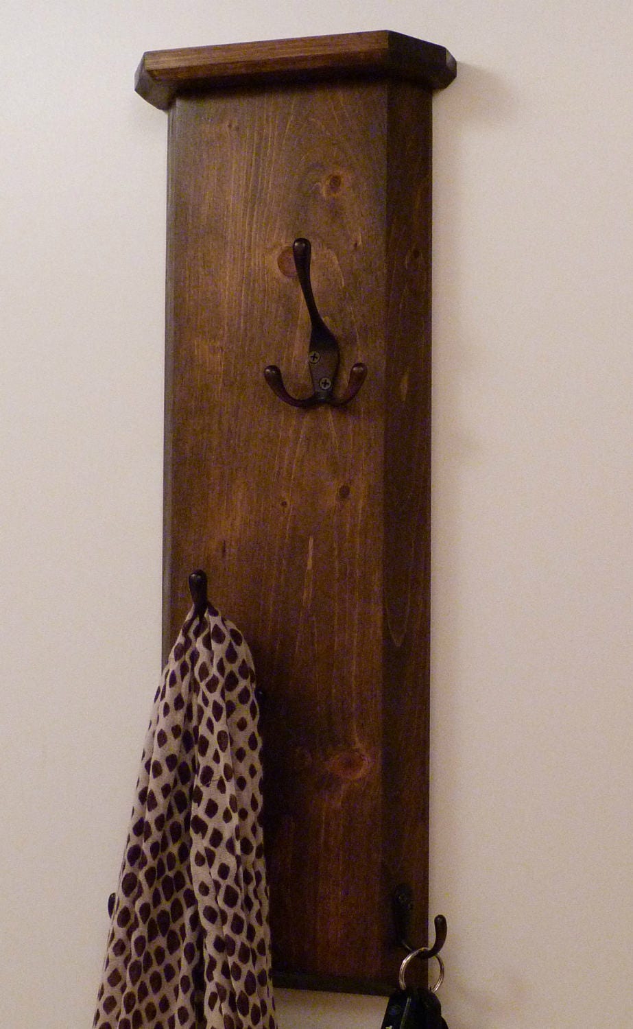 Vertical Entryway | Hallway or Mudroom Coat Rack | Wall Coat Rack | Rustic Coat Rack
