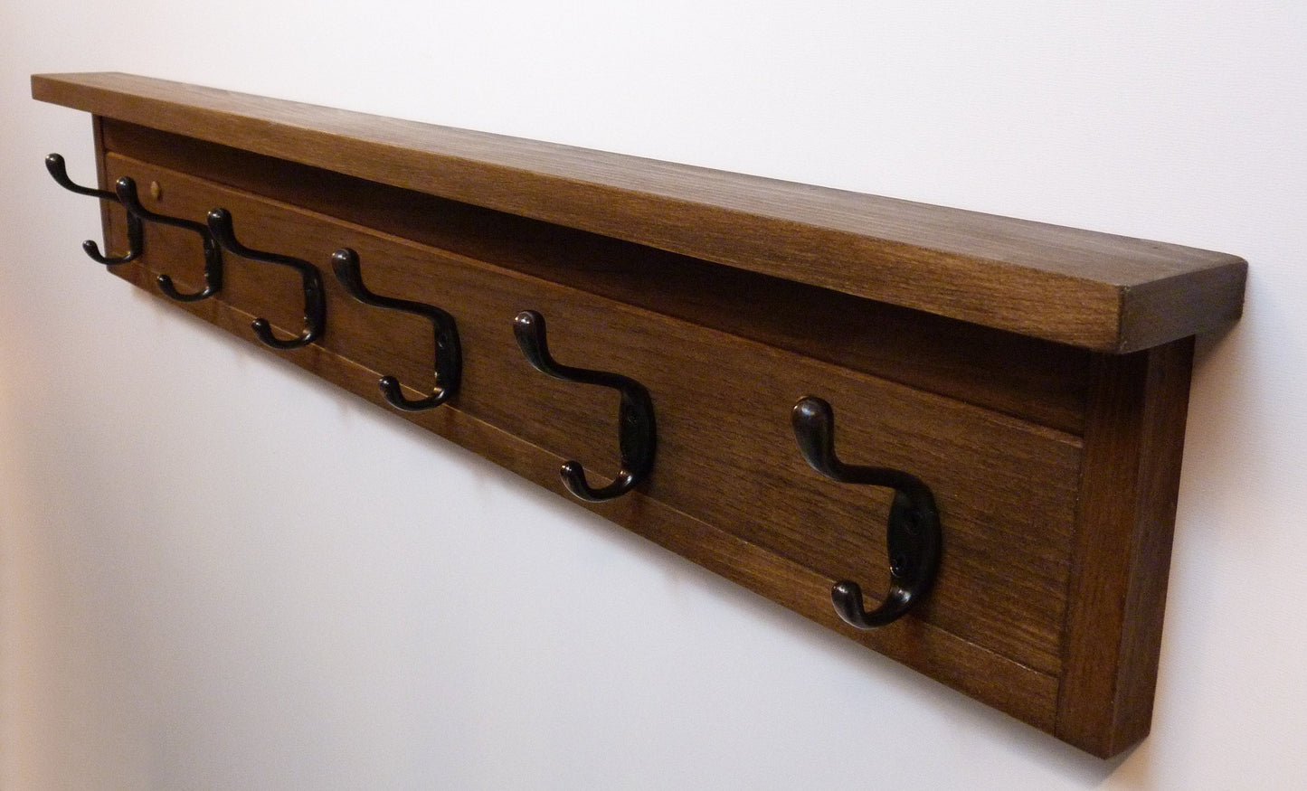 Entryway, Hallway or Mudroom Coat Rack | Wall Coat Rack | Coat Rack with Shelf | Farmhouse Coat Rack