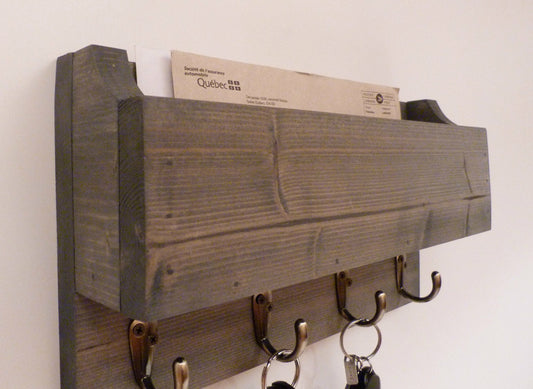 Mail Organizer Wall | Entryway Organizer | Key Rack | Key Holder | Rustic Key Rack | Mail and Key Holder | Mail and Key Organizer