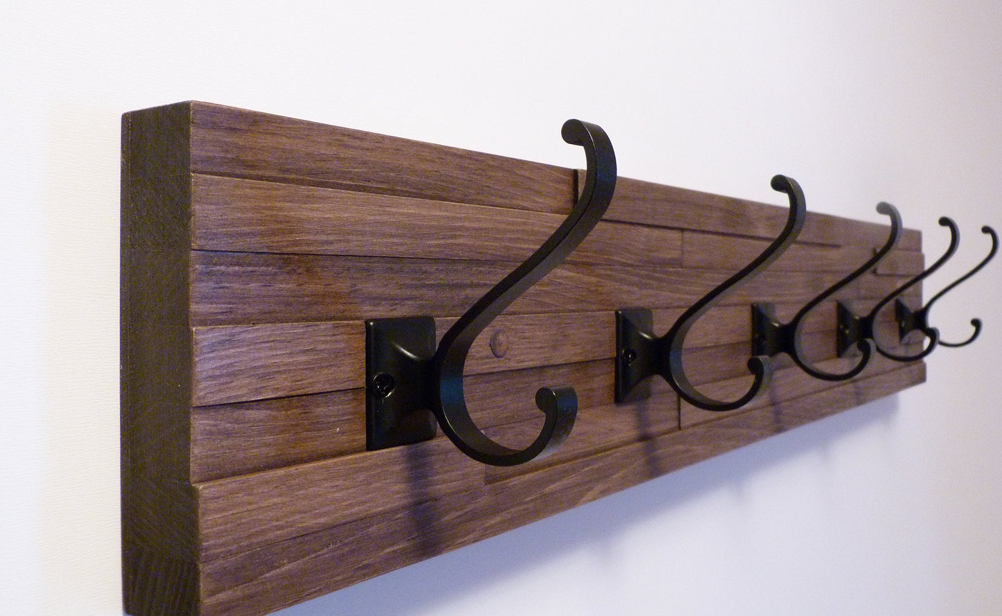 Modern and Rustic Entryway Coat Rack 30 Inches/5 hooks | Wall Coat Rack | Bathroom Towel Rack | Rustic Coat Rack