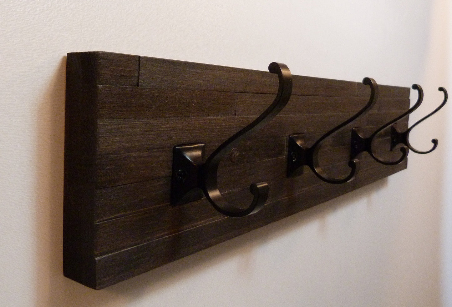 Modern and Rustic Entryway Coat Rack 24 Inches/4 hooks | Wall Coat Rack | Bathroom Towel Rack | Rustic Coat Rack