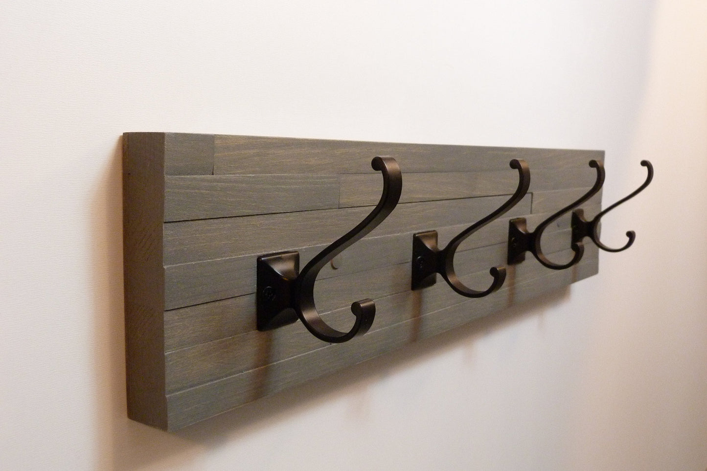 Modern and Rustic Entryway Coat Rack 24 Inches/4 hooks | Wall Coat Rack | Bathroom Towel Rack | Rustic Coat Rack