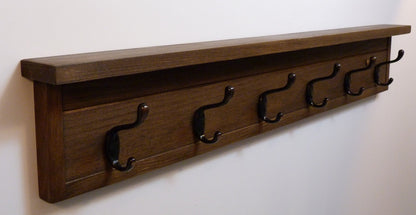 Entryway, Hallway or Mudroom Coat Rack | Wall Coat Rack | Coat Rack with Shelf | Farmhouse Coat Rack