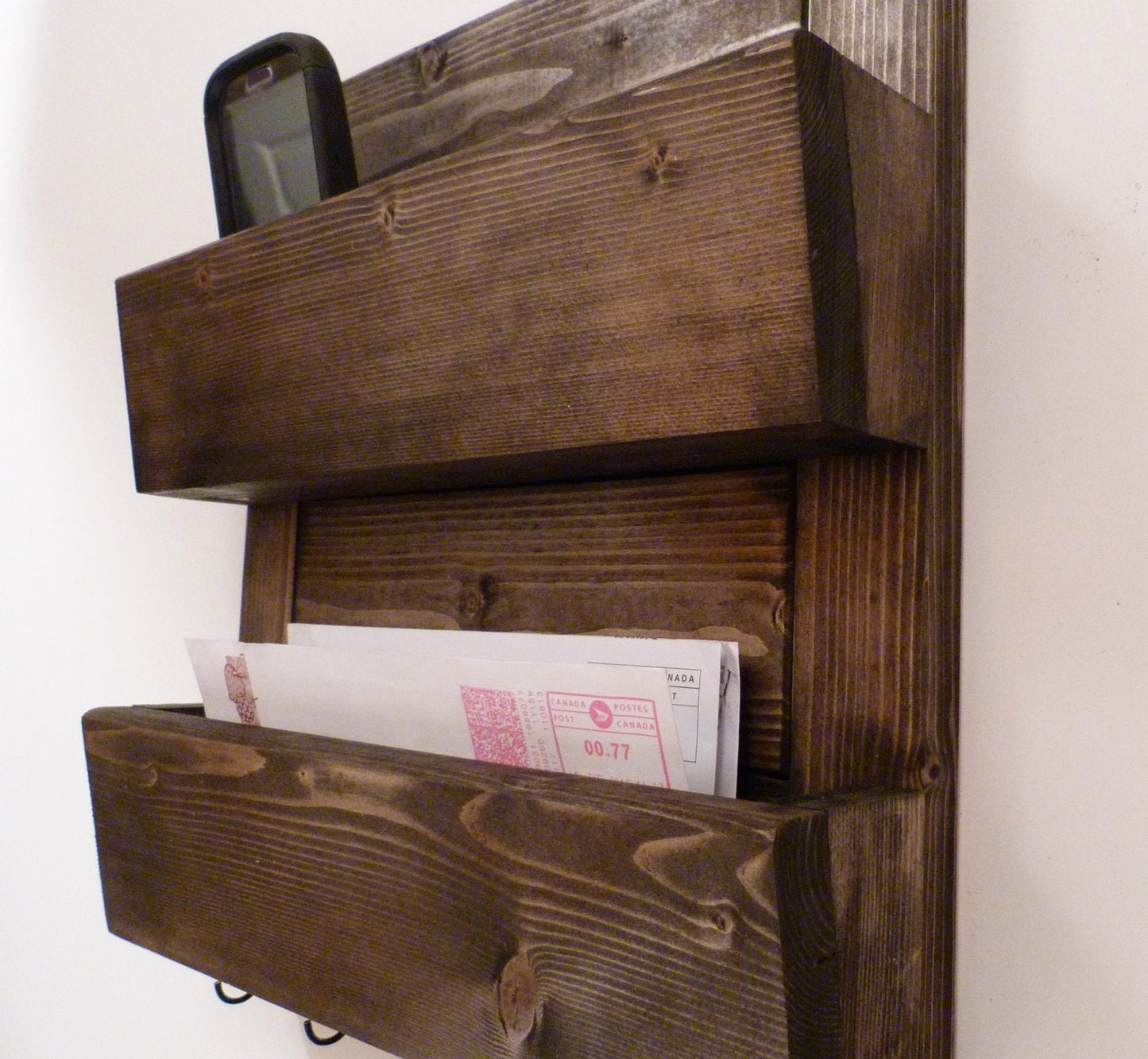 Mail Organizer Wall | Mail Rack | Entryway Organizer | Key Holder | Rustic Key Rack | Mail and Key Holder | Mail and Key Organizer