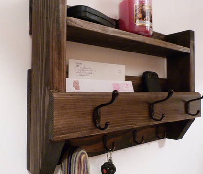 Entryway Coat Rack | Coat Rack with Shelf | Coat Rack with Storage | Wall Coat Rack | Rustic Coat Rack | Entryway Organizer