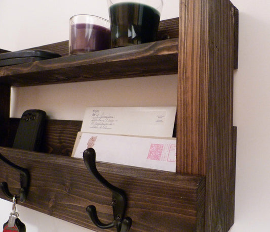 Entryway Coat Rack | Coat Rack with Shelf | Coat Rack with Storage | Wall Coat Rack | Rustic Coat Rack | Entryway Organizer